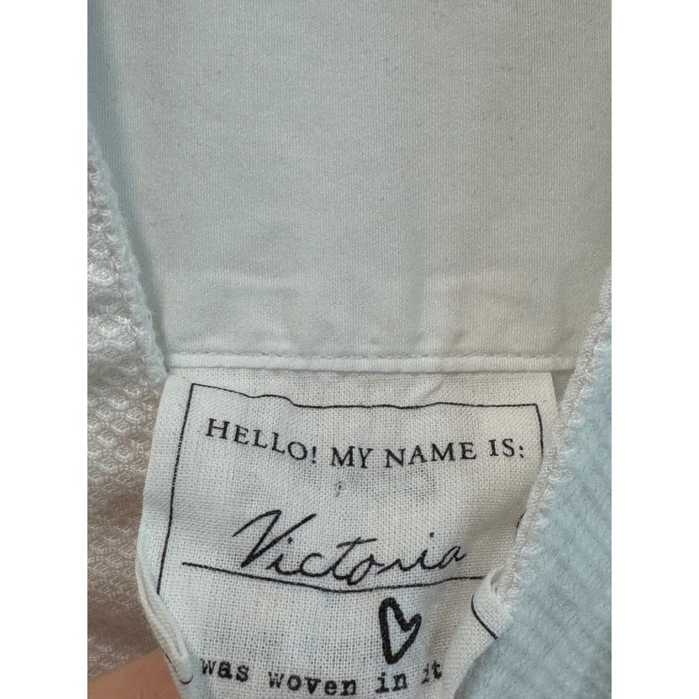 Frank & Eileen Victoria White Cotton Tuxedo Bib Front Shirt Womens Small S - Picture 11 of 11
